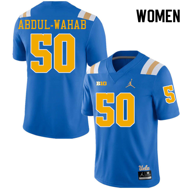 Women #50 Salem Abdul-Wahab Big 10 Conference College Football Jerseys Stitched-Royal